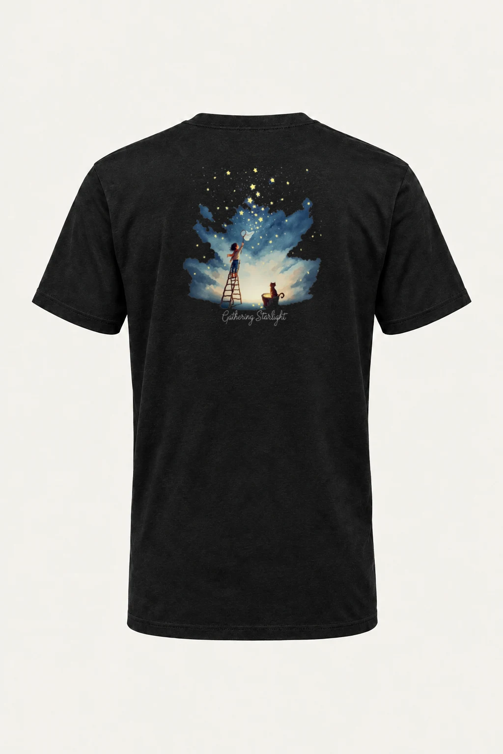 "Gathering Starlight" Heavyweight Unisex Crewneck T-shirt | Gildan 5000