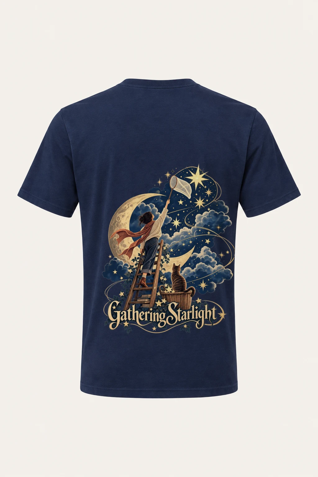 "Gathering Starlight" Heavyweight Unisex Crewneck T-shirt | Gildan 5000