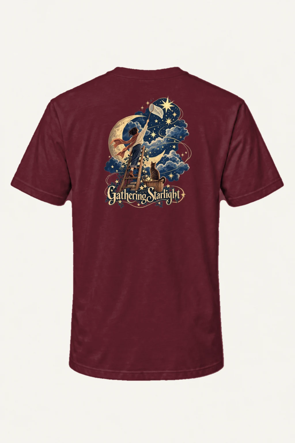 "Gathering Starlight" Heavyweight Unisex Crewneck T-shirt | Gildan 5000