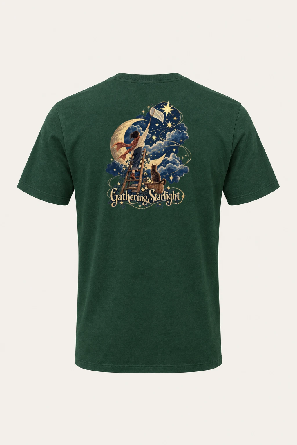 "Gathering Starlight" Heavyweight Unisex Crewneck T-shirt | Gildan 5000