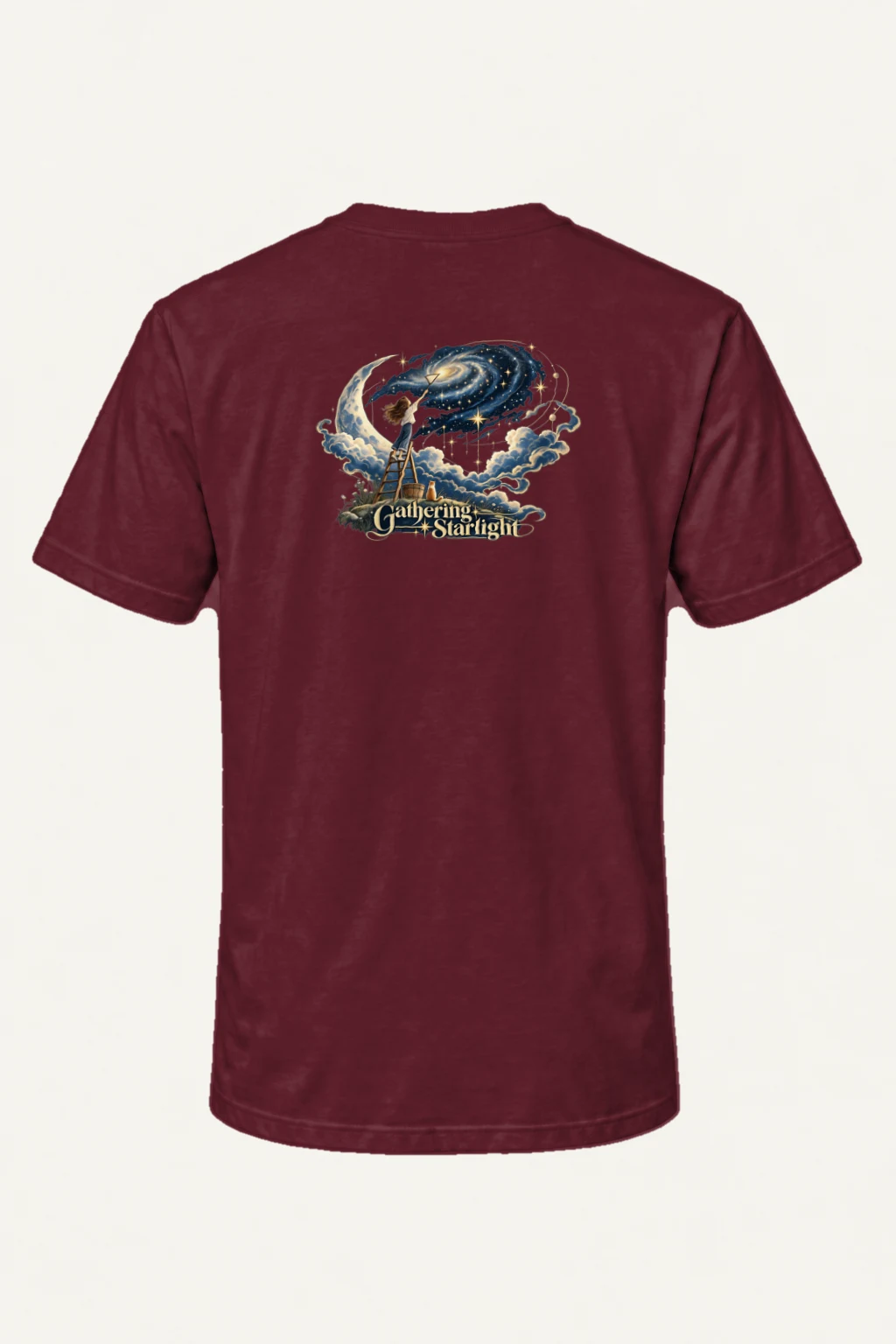 "Gathering Starlight" Heavyweight Unisex Crewneck T-shirt | Gildan 5000