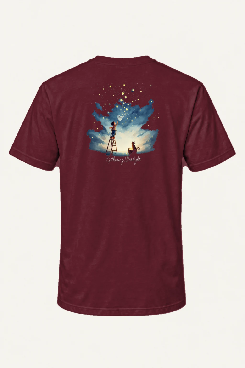 "Gathering Starlight" Heavyweight Unisex Crewneck T-shirt | Gildan 5000