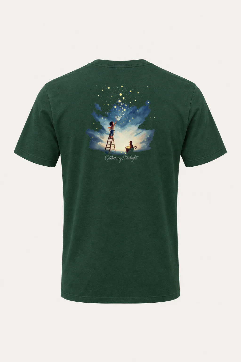 "Gathering Starlight" Heavyweight Unisex Crewneck T-shirt | Gildan 5000