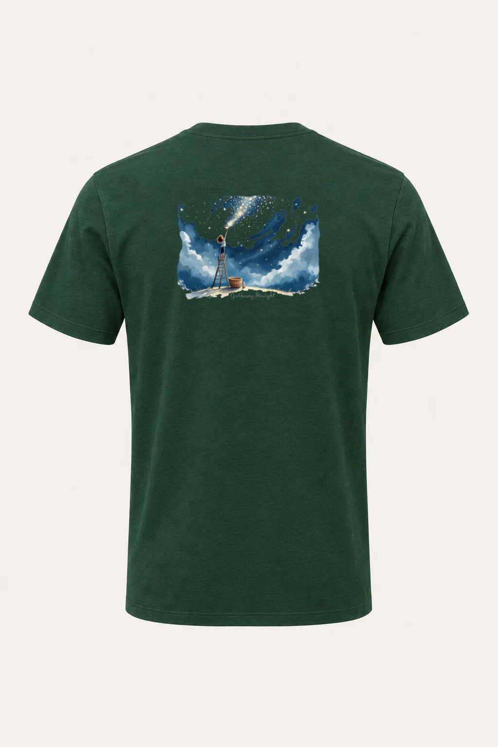 "Gathering Starlight" Heavyweight Unisex Crewneck T-shirt | Gildan 5000