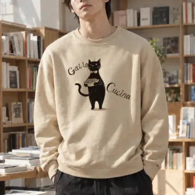 "Gatto Cucina" Heavy Blend Unisex Crewneck Sweatshirt | Gildan 18000