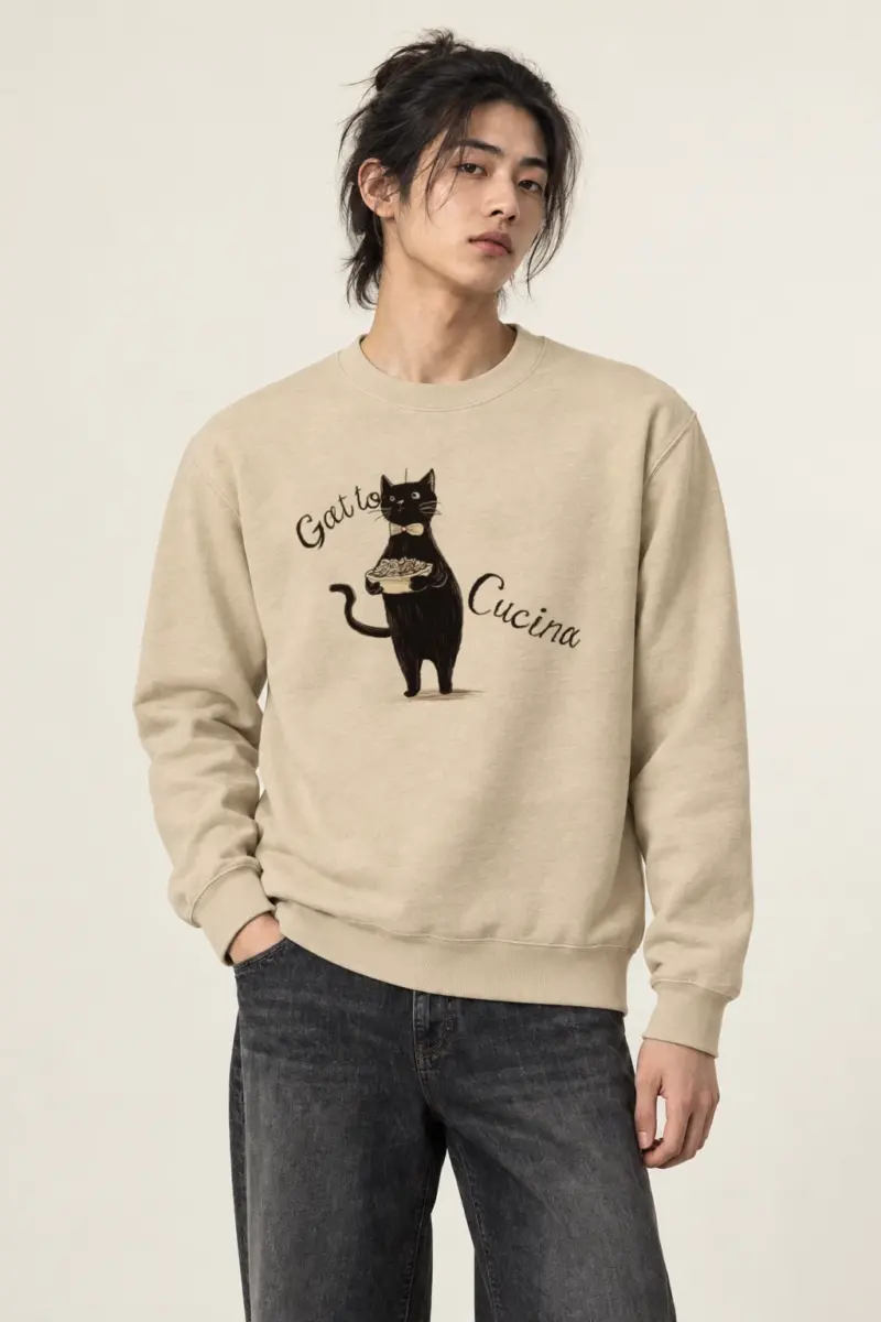 "Gatto Cucina" Heavy Blend Unisex Crewneck Sweatshirt