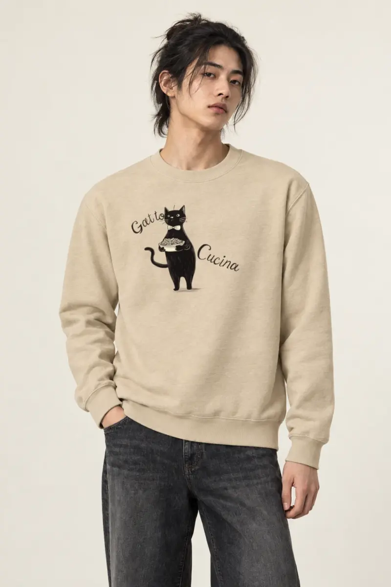 "Gatto Cucina" Heavy Blend Unisex Crewneck Sweatshirt