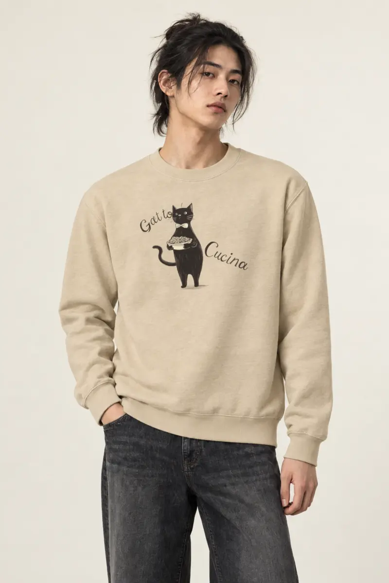 "Gatto Cucina" Heavy Blend Unisex Crewneck Sweatshirt