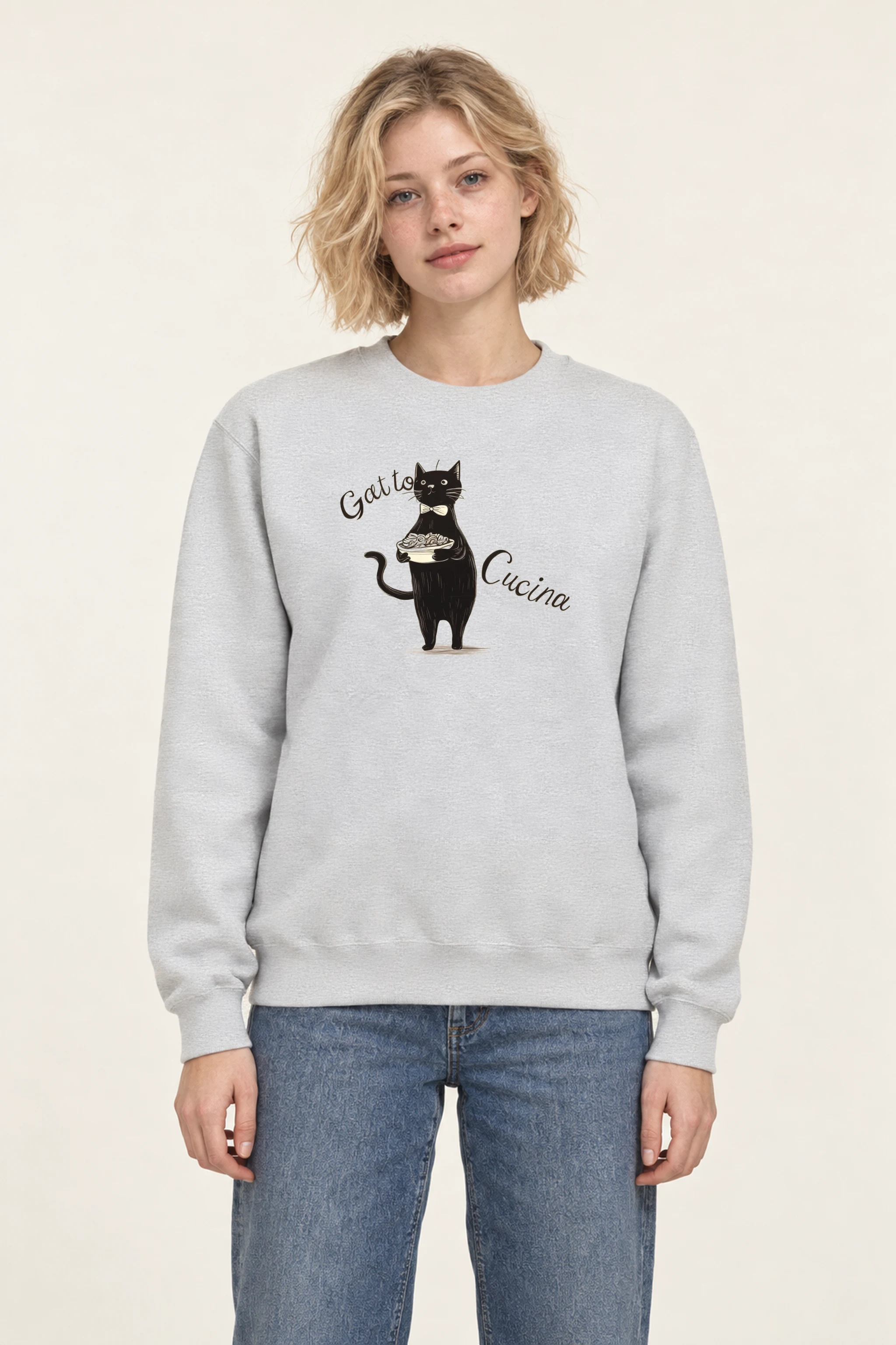 "Gatto Cucina" 1 Crewneck Sweatshirt