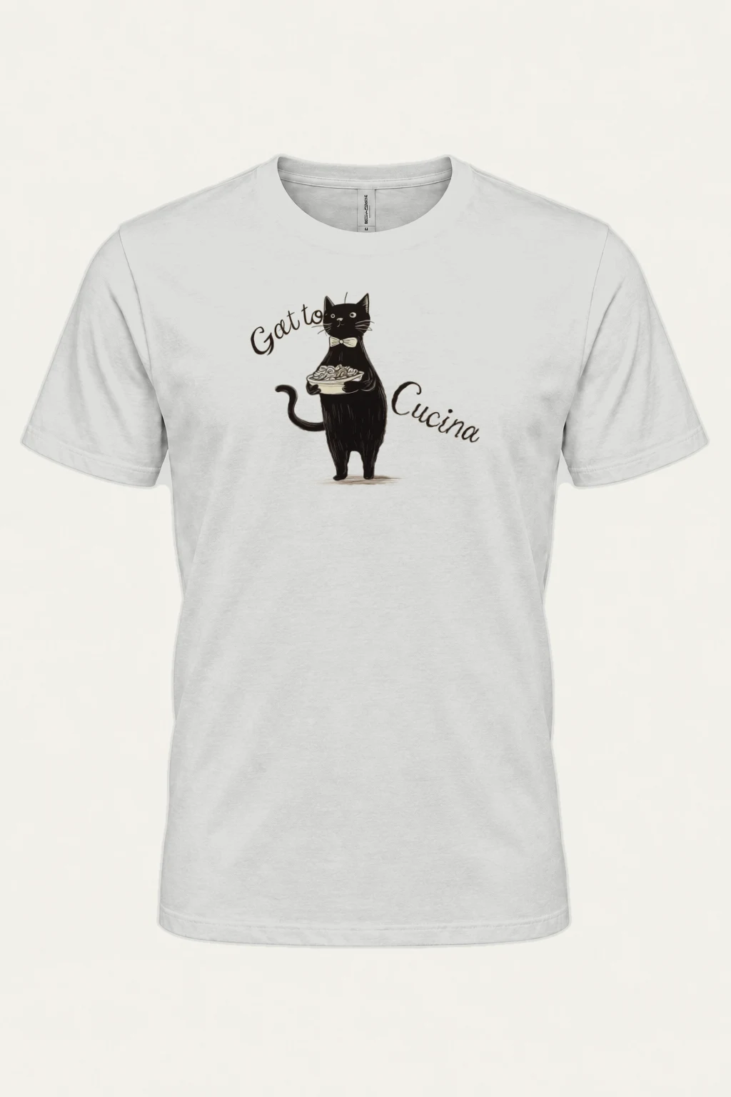 "Gatto Cucina" Heavyweight Unisex Crewneck T-shirt | Gildan 5000