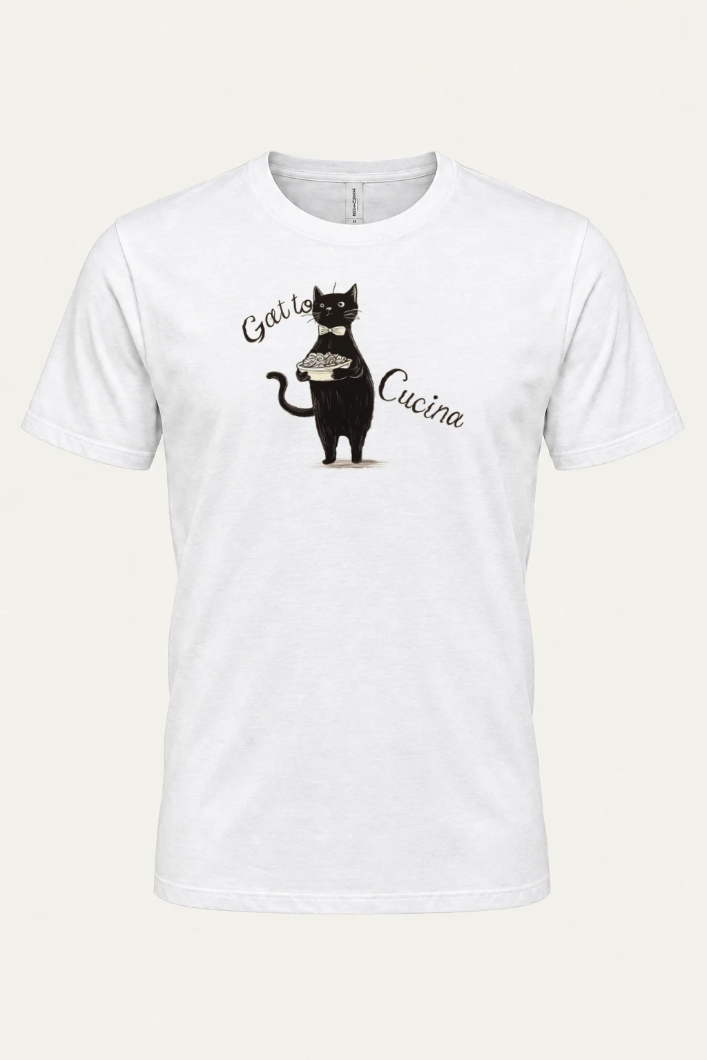 "Gatto Cucina" Heavyweight Unisex Crewneck T-shirt | Gildan 5000