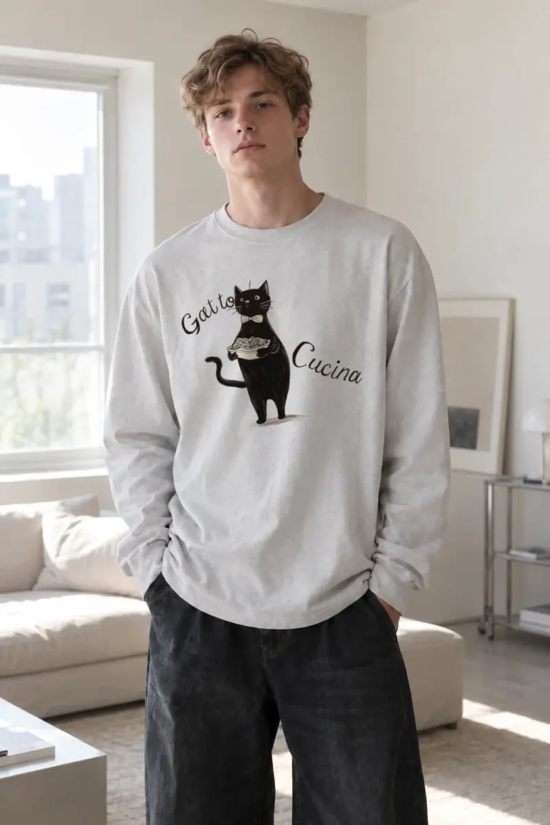 "Gatto Cucina" Unisex Longsleeve T-shirt | Gildan 2400