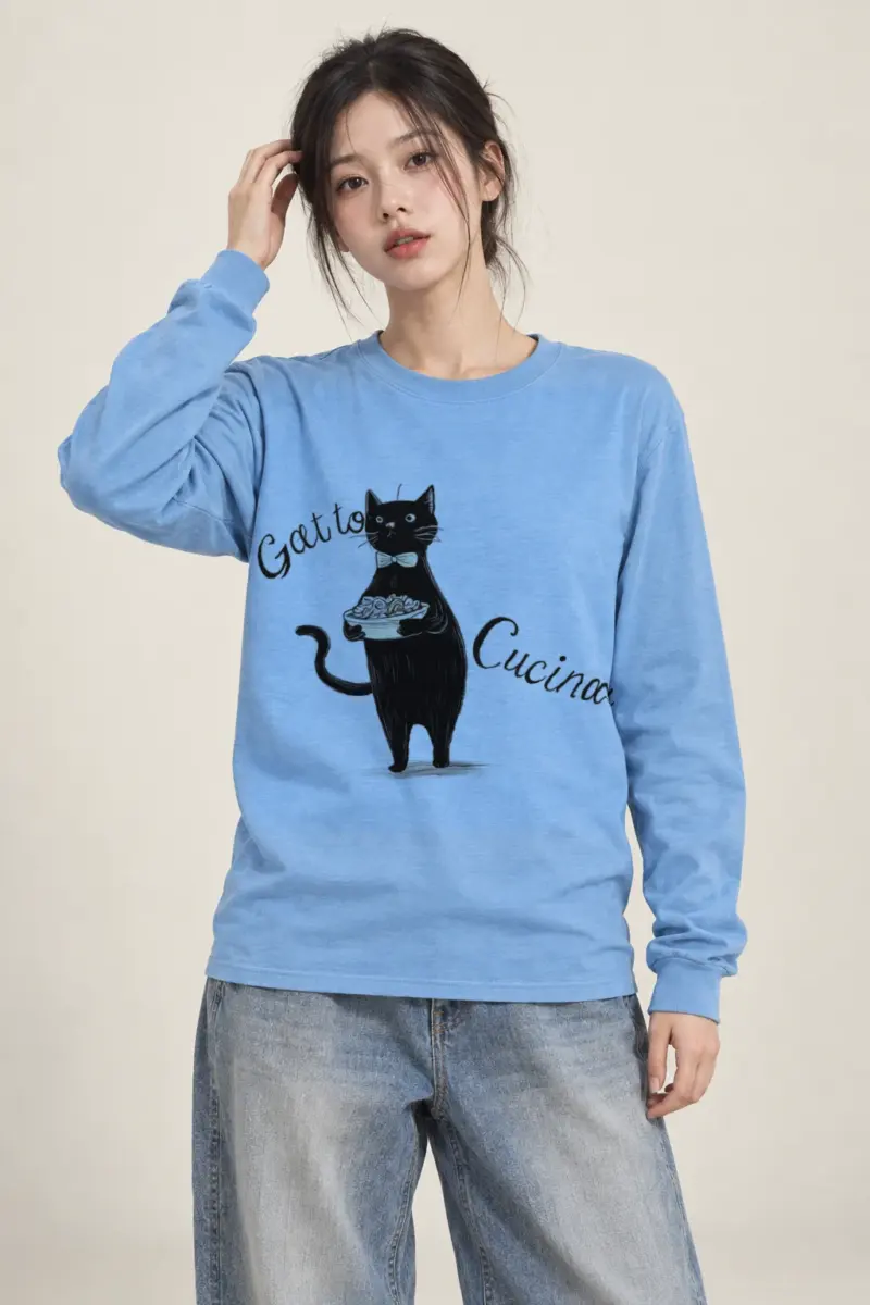 "Gatto Cucina" Unisex Longsleeve T-shirt