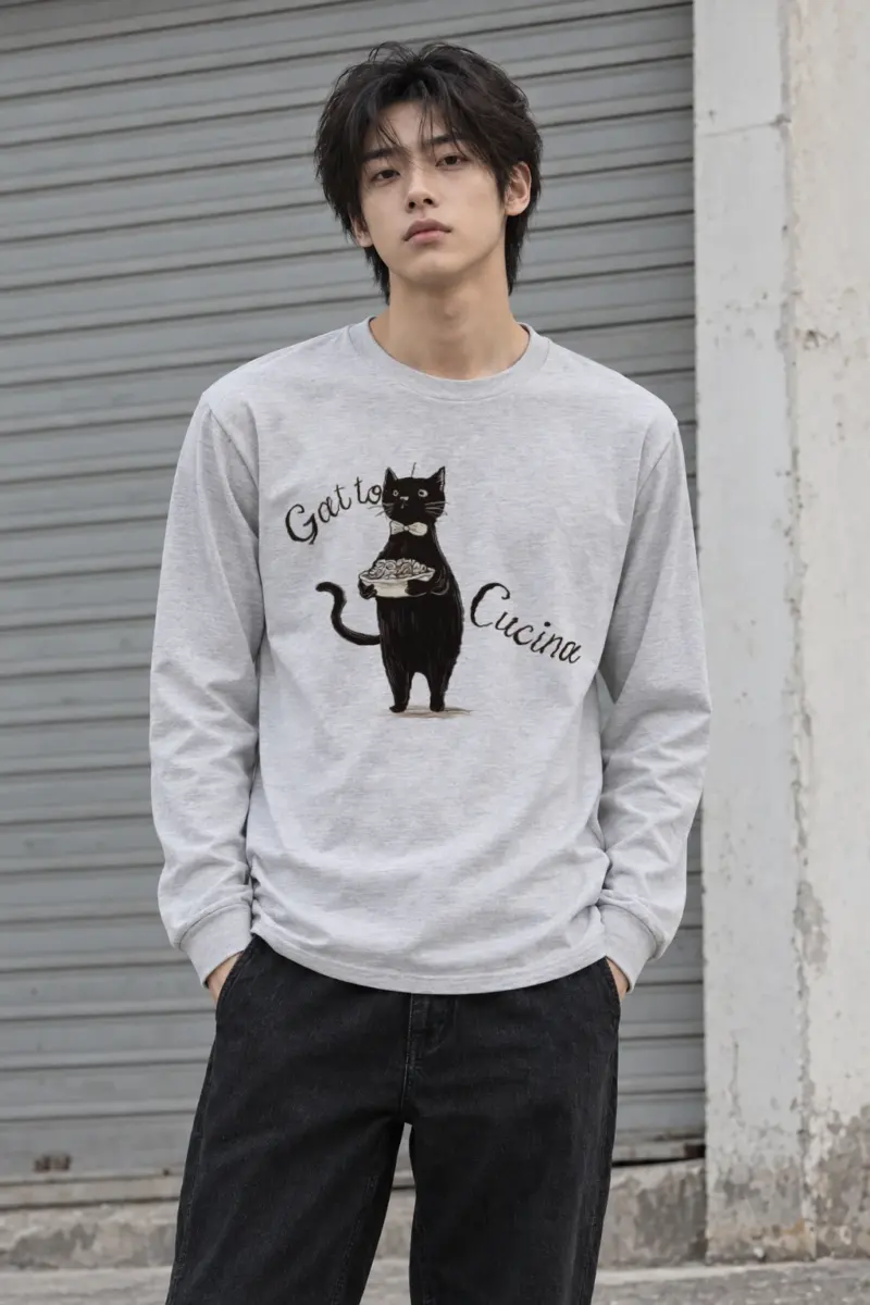 "Gatto Cucina" Unisex Longsleeve T-shirt | Gildan 2400