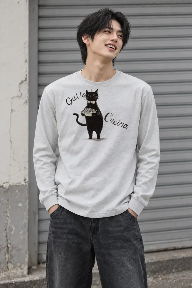 "Gatto Cucina" Unisex Longsleeve T-shirt
