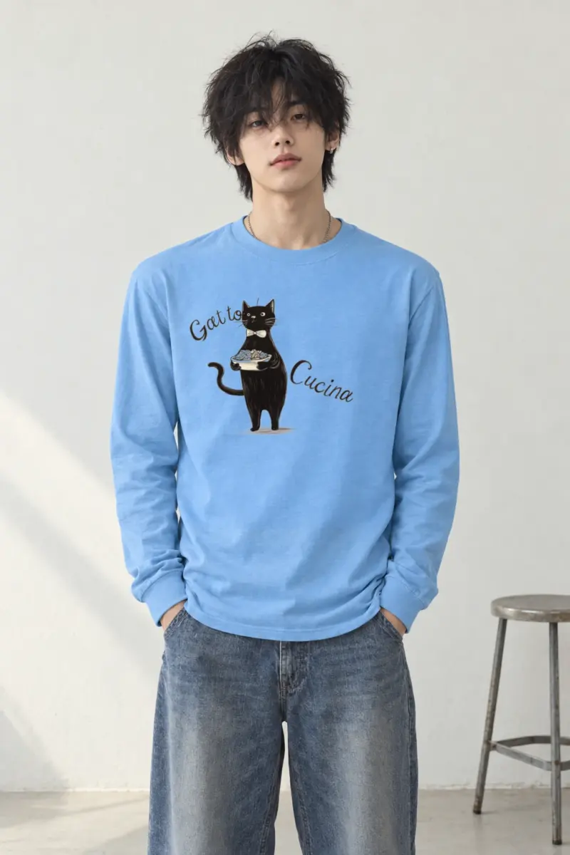 "Gatto Cucina" Unisex Longsleeve T-shirt