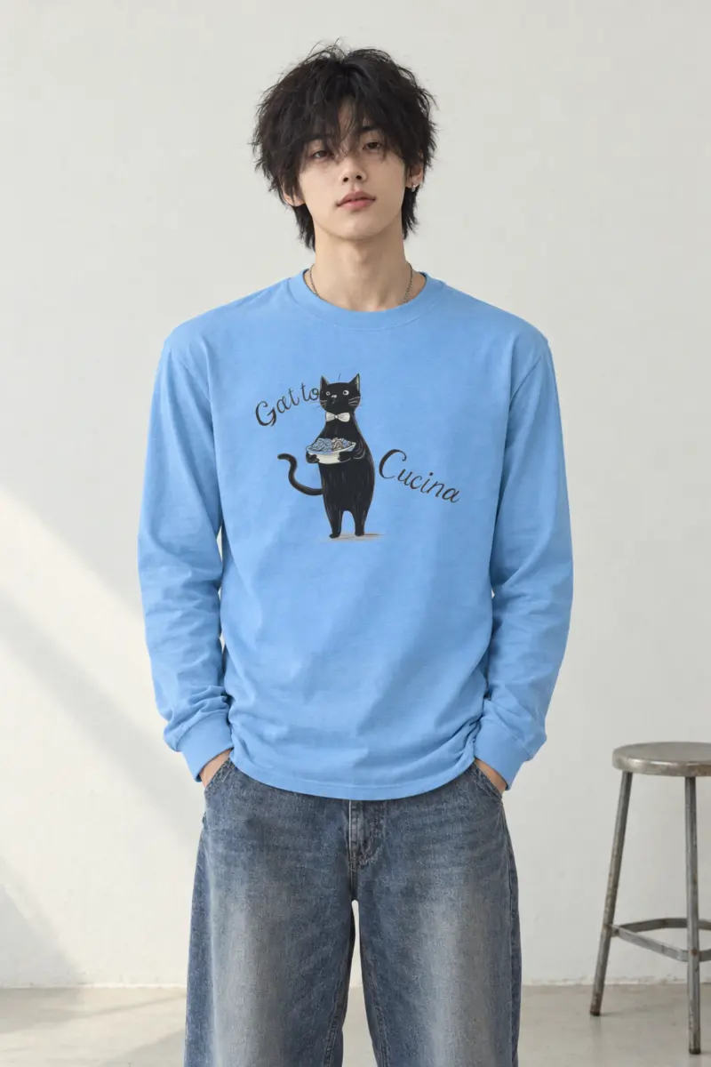 "Gatto Cucina" Unisex Longsleeve T-shirt