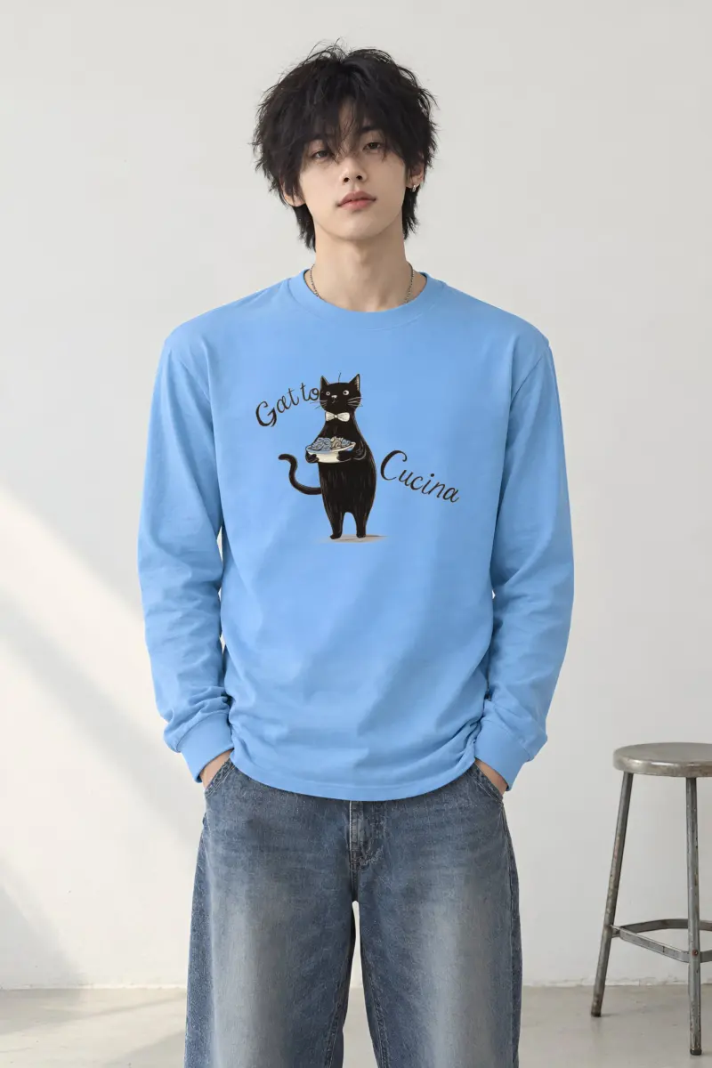 "Gatto Cucina" Unisex Longsleeve T-shirt