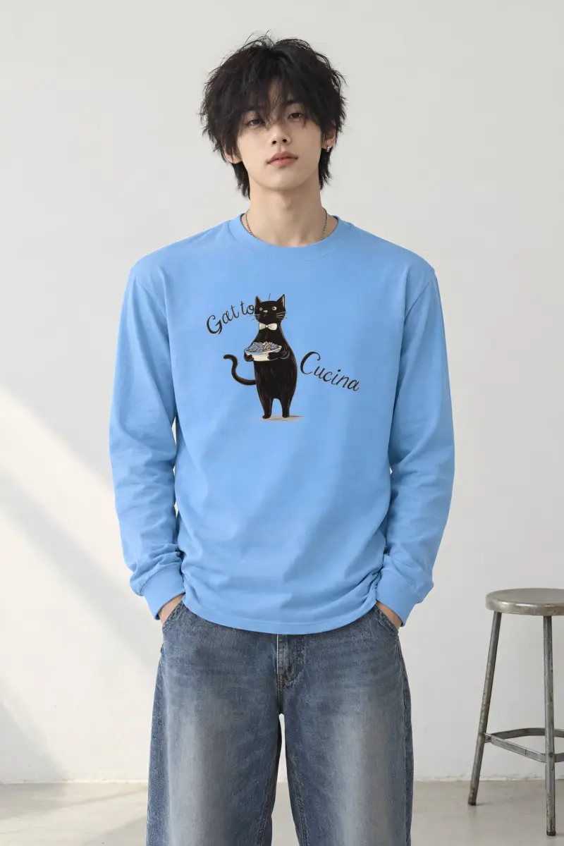 "Gatto Cucina" Unisex Longsleeve T-shirt