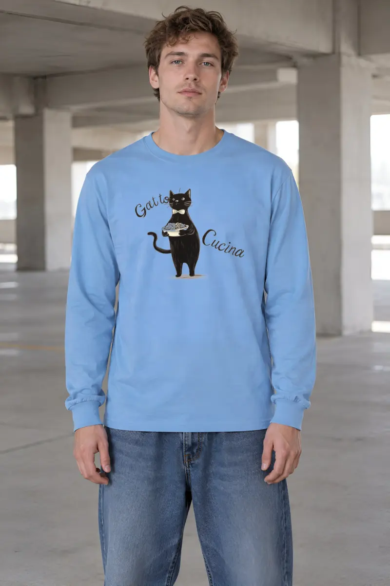 "Gatto Cucina" Unisex Longsleeve T-shirt