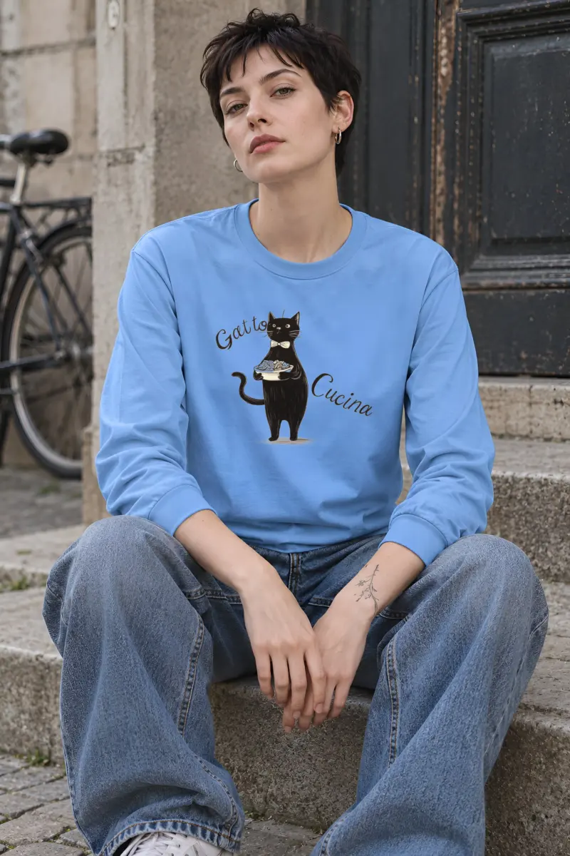 "Gatto Cucina" Unisex Longsleeve T-shirt