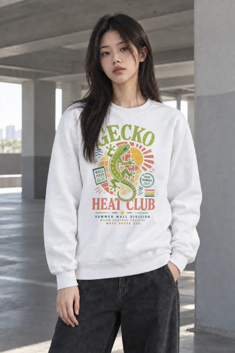 "Gecko Wall Pass" Heavy Blend Unisex Crewneck Sweatshirt | Gildan 18000