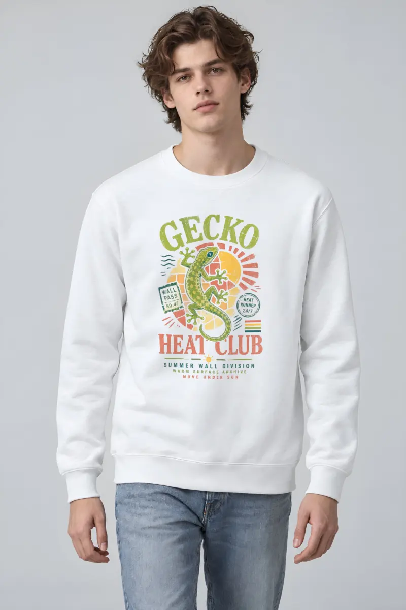 "Gecko Wall Pass" Heavy Blend Unisex Crewneck Sweatshirt