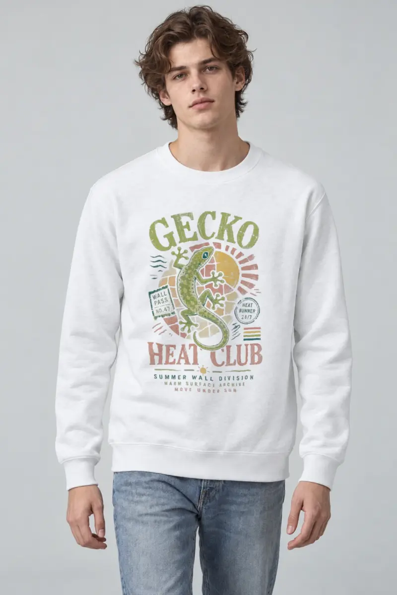 "Gecko Wall Pass" Heavy Blend Unisex Crewneck Sweatshirt
