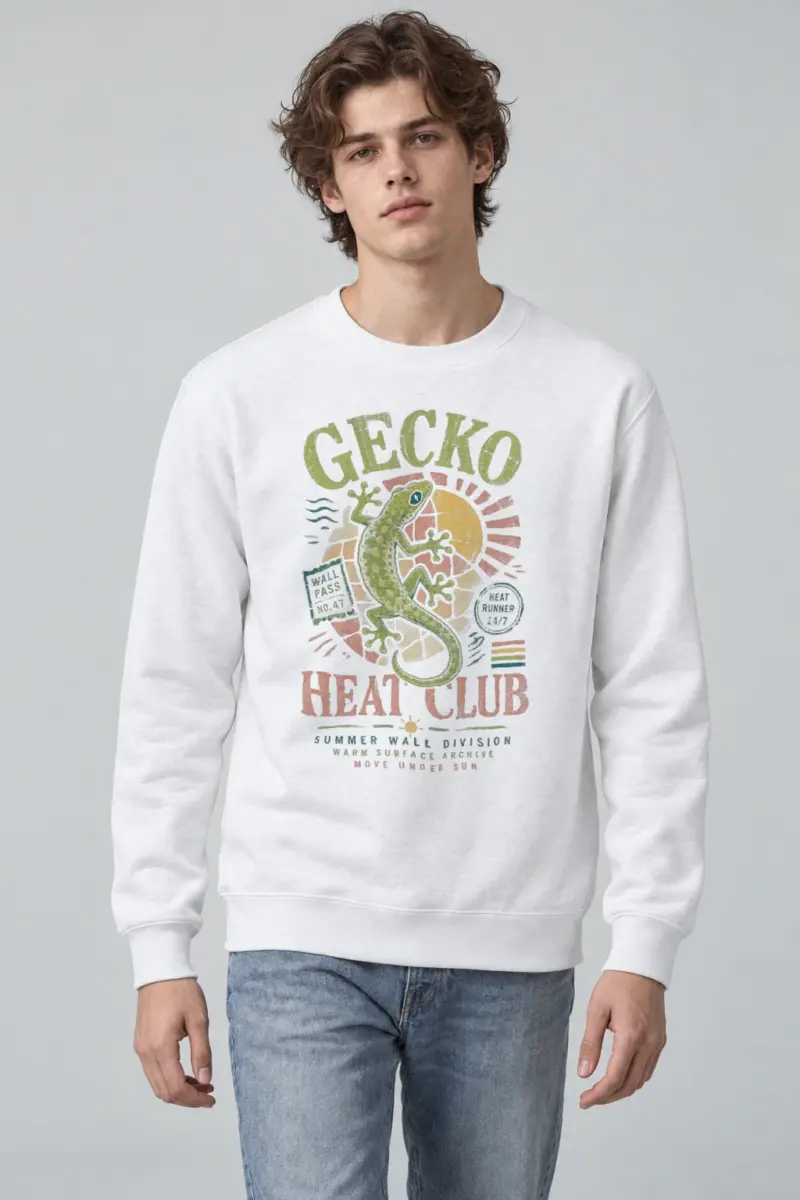 "Gecko Wall Pass" Heavy Blend Unisex Crewneck Sweatshirt