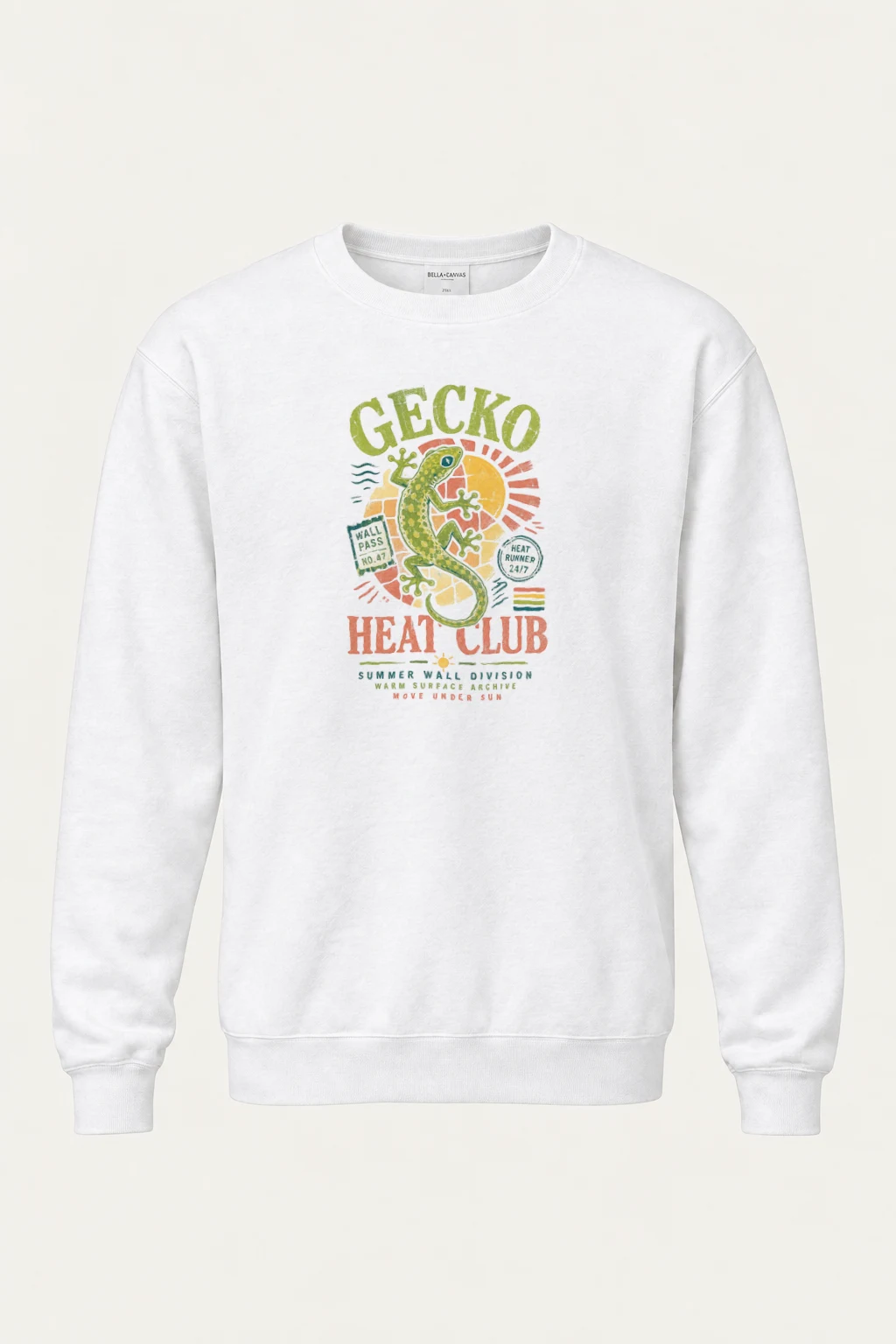 "Gecko Wall Pass" Heavy Blend Unisex Crewneck Sweatshirt | Gildan 18000