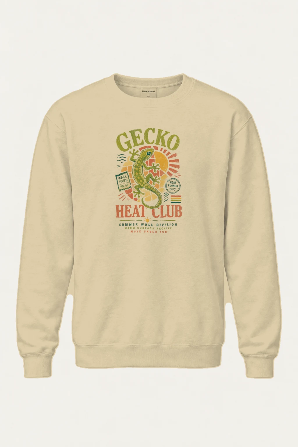 "Gecko Wall Pass" Heavy Blend Unisex Crewneck Sweatshirt | Gildan 18000