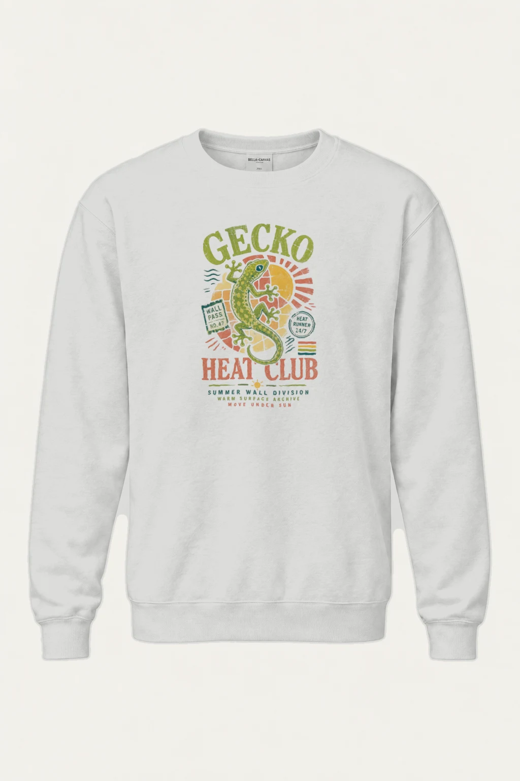 "Gecko Wall Pass" Heavy Blend Unisex Crewneck Sweatshirt | Gildan 18000
