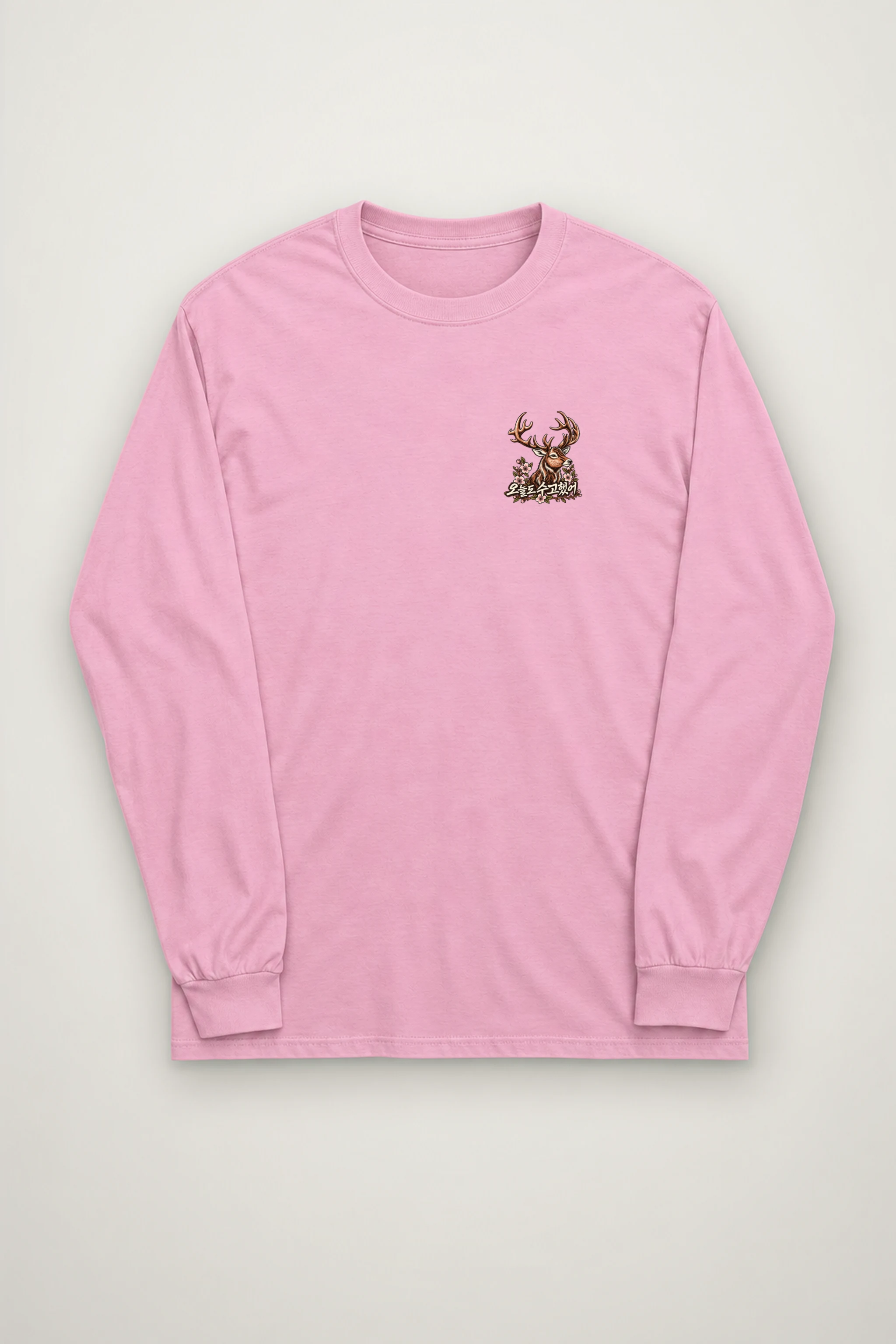 "Gentle Stag Wreath" Unisex Longsleeve T-shirt