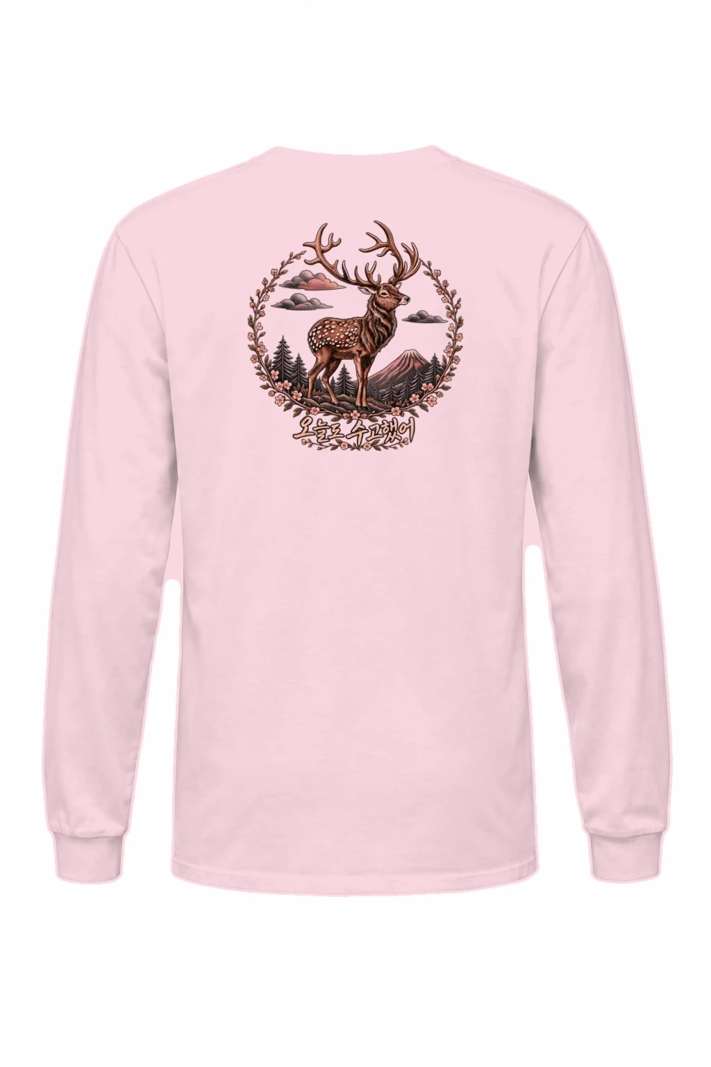 "Gentle Stag Wreath" Unisex Longsleeve T-shirt | Gildan 2400