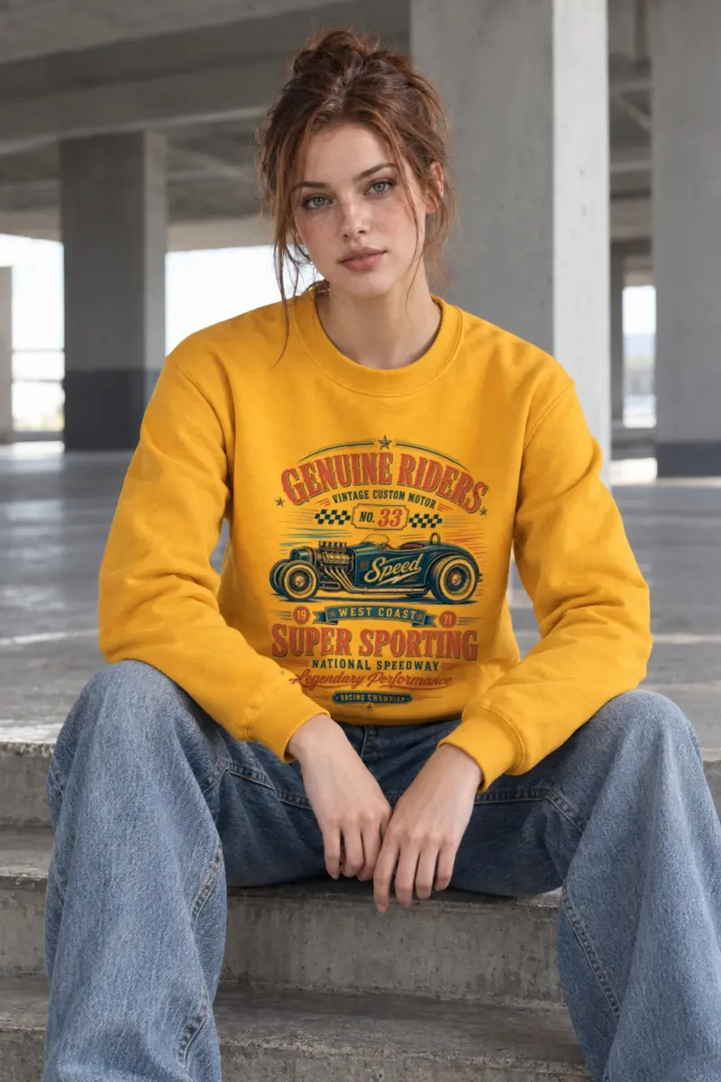 "Genuine Riders" Heavy Blend Unisex Crewneck Sweatshirt