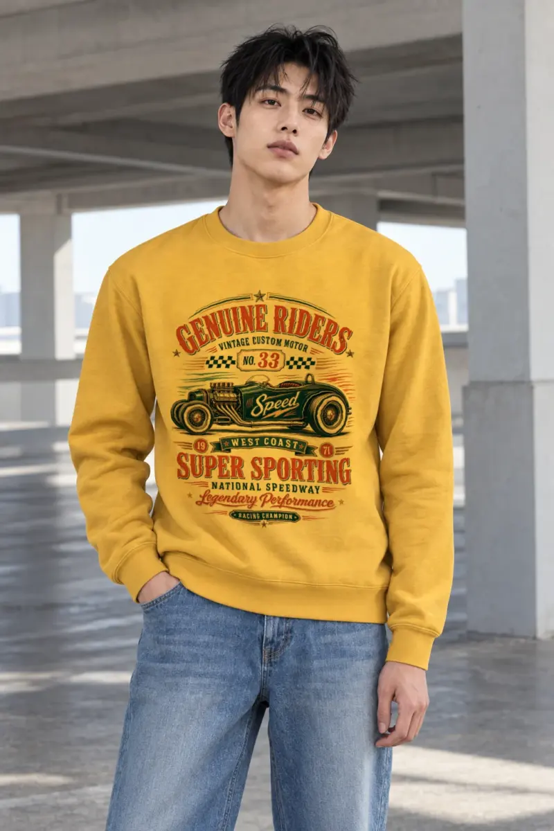 "Genuine Riders" Heavy Blend Unisex Crewneck Sweatshirt