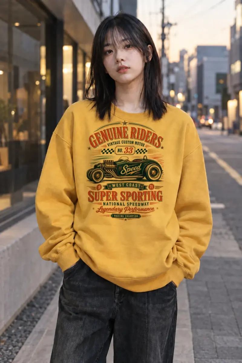 "Genuine Riders" Heavy Blend Unisex Crewneck Sweatshirt | Gildan 18000