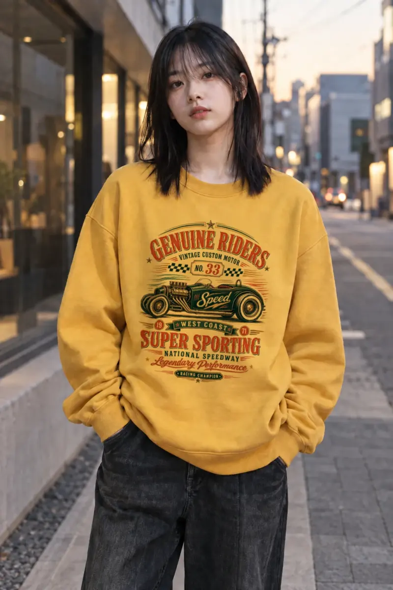 "Genuine Riders" Heavy Blend Unisex Crewneck Sweatshirt | Gildan 18000