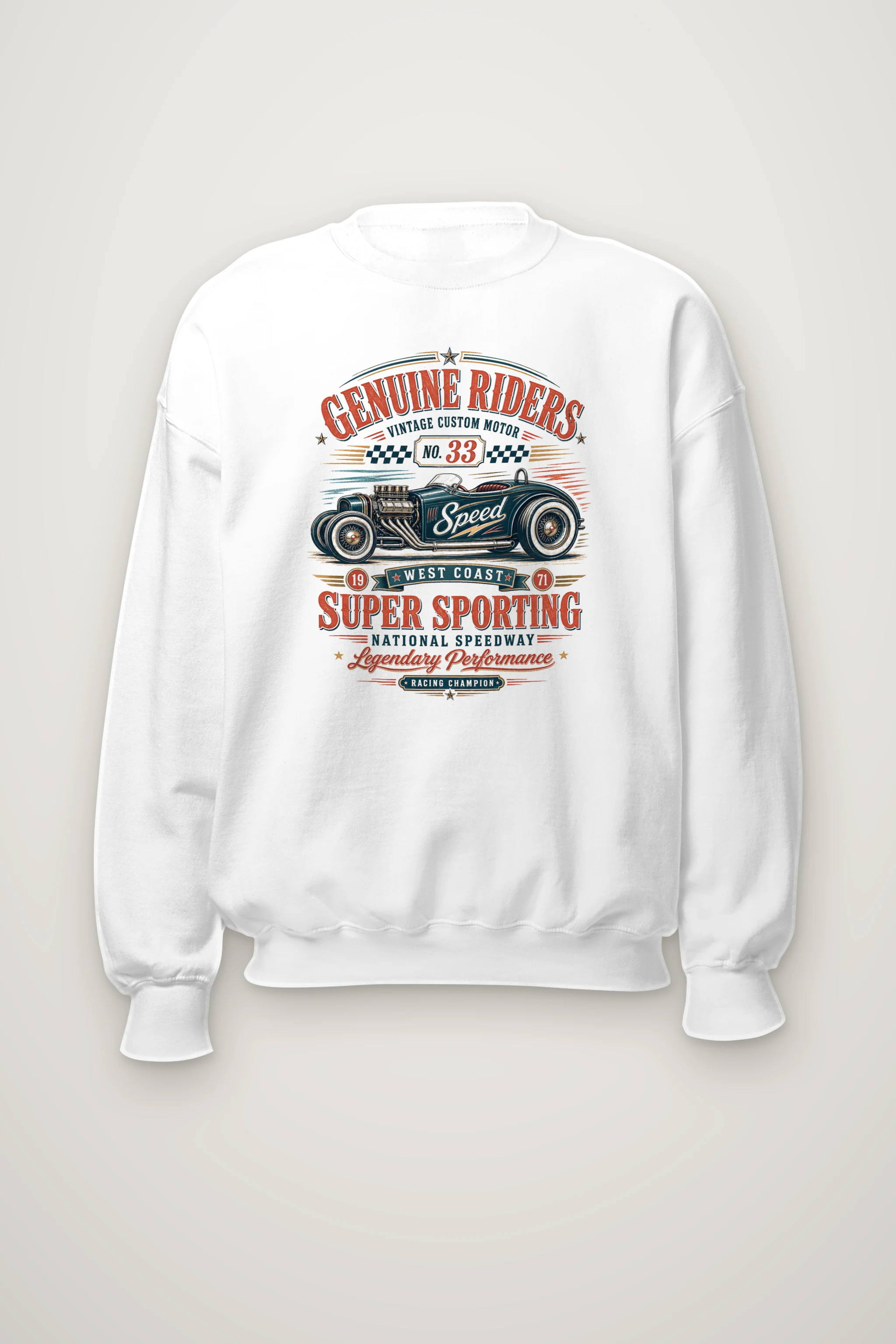 "Genuine Riders" Heavy Blend Unisex Crewneck Sweatshirt