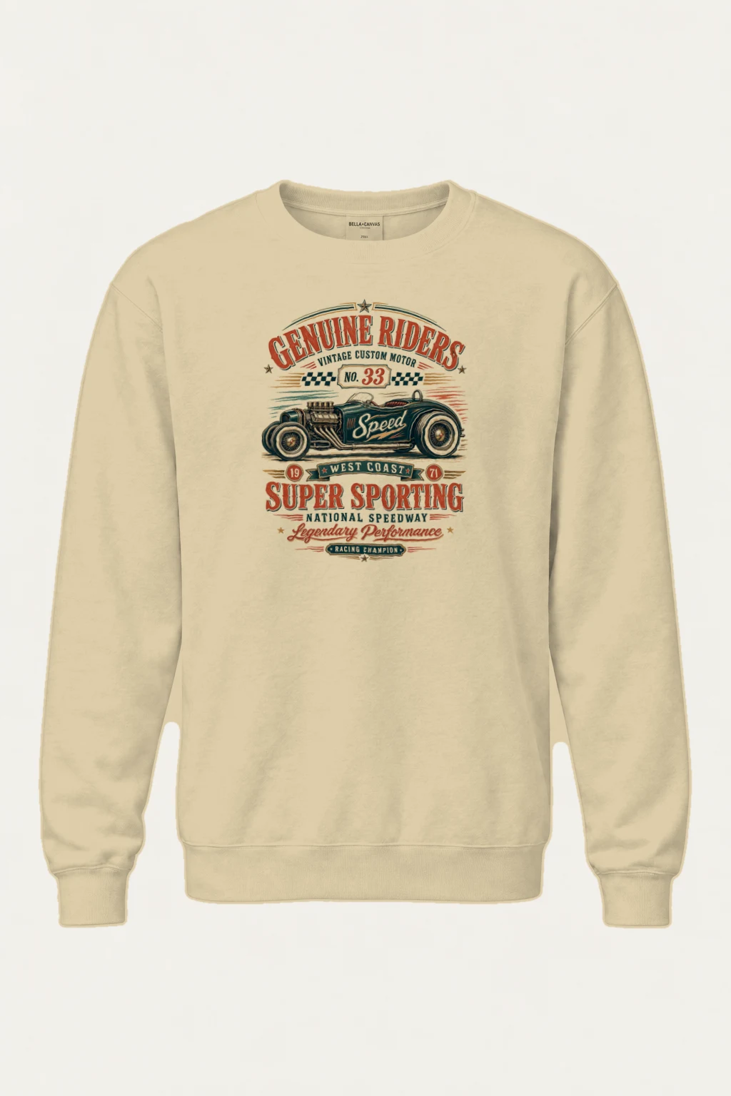 "Genuine Riders" Heavy Blend Unisex Crewneck Sweatshirt | Gildan 18000