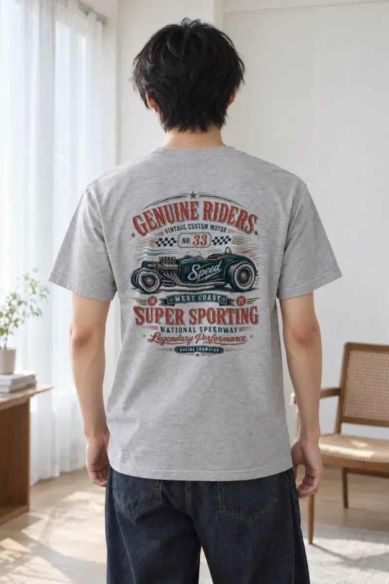 "Genuine Riders" Heavyweight Unisex Crewneck T-shirt