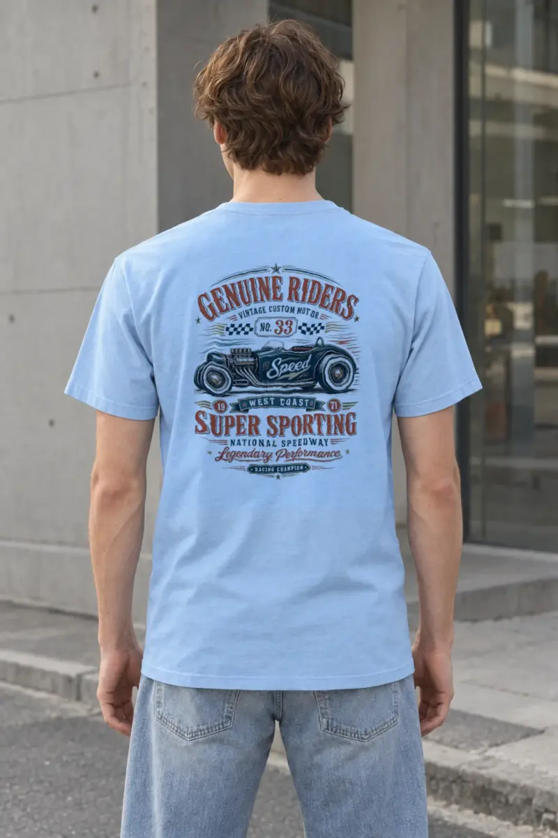 "Genuine Riders" Heavyweight Unisex Crewneck T-shirt
