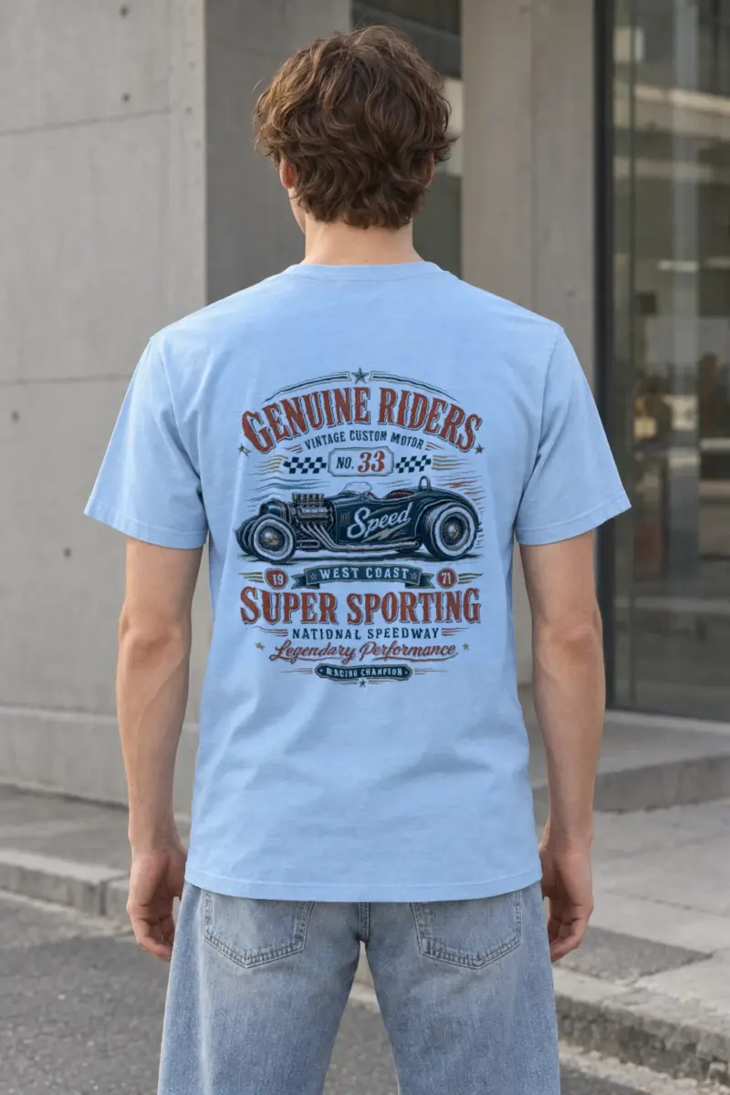 "Genuine Riders" Heavyweight Unisex Crewneck T-shirt