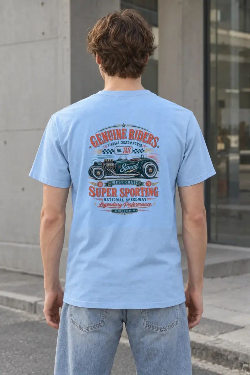 "Genuine Riders" Heavyweight Unisex Crewneck T-shirt
