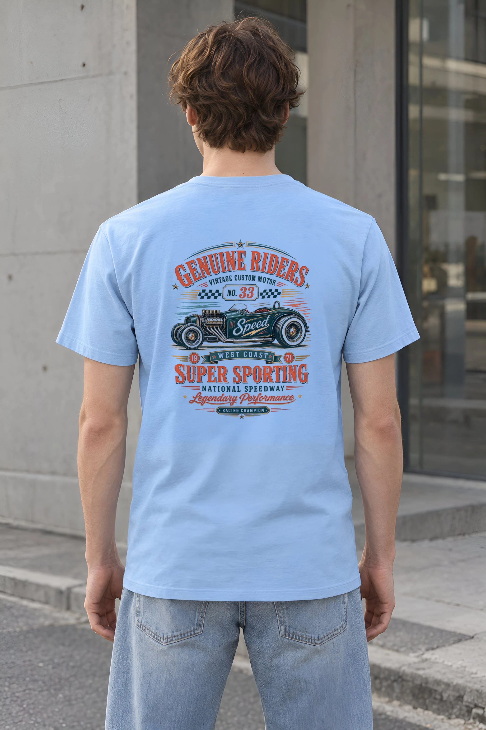 "Genuine Riders" Heavyweight Unisex Crewneck T-shirt
