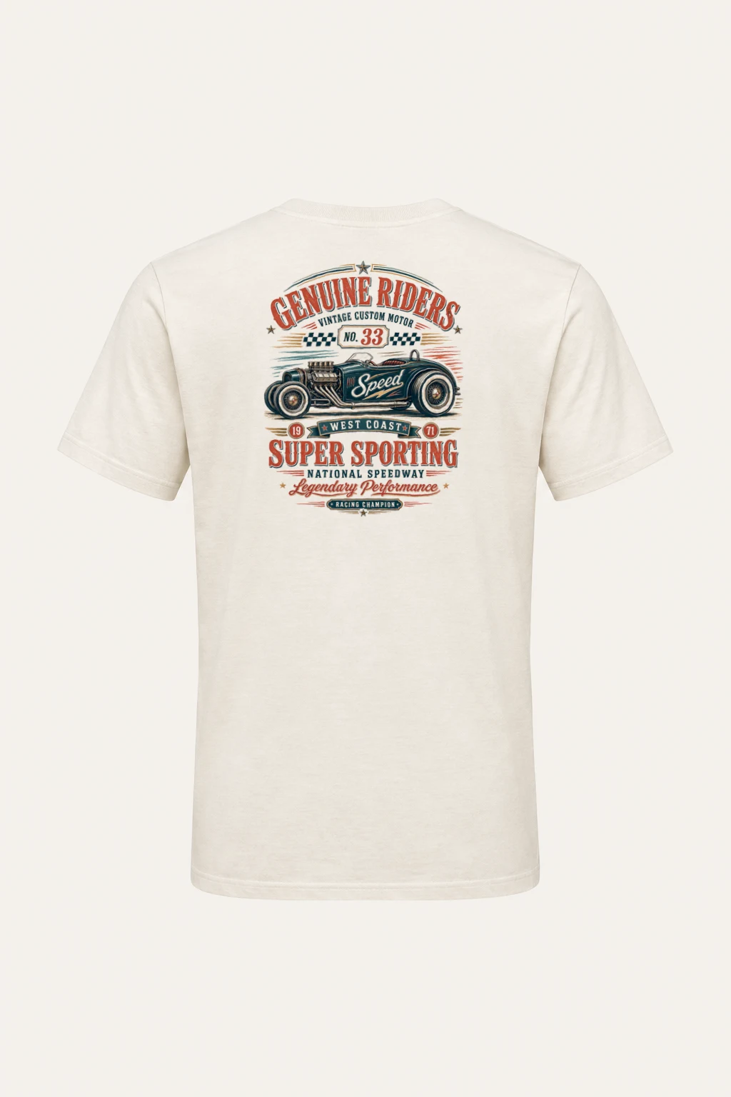 "Genuine Riders" Heavyweight Unisex Crewneck T-shirt | Gildan 5000