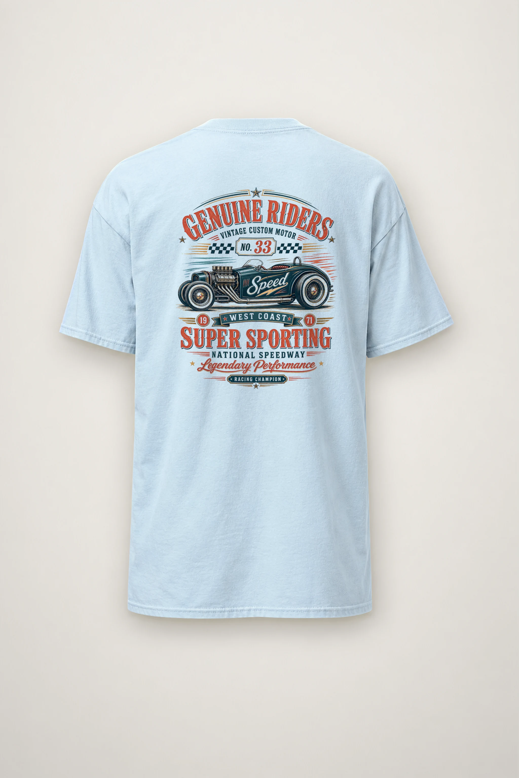 "Genuine Riders" Heavyweight Unisex Crewneck T-shirt