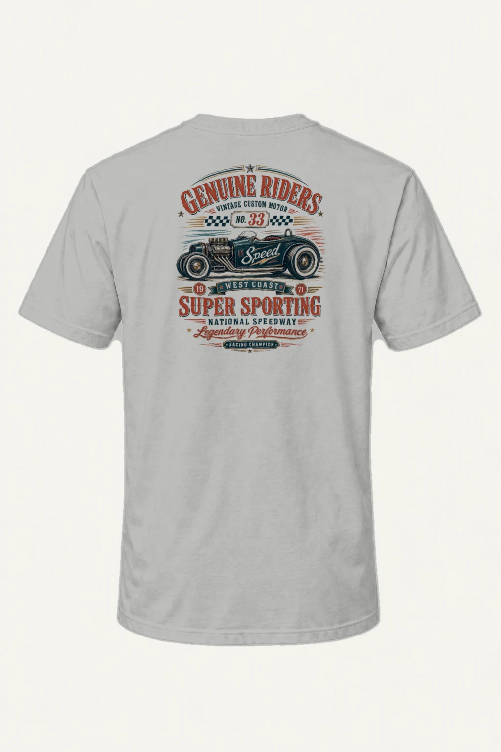 "Genuine Riders" Heavyweight Unisex Crewneck T-shirt | Gildan 5000