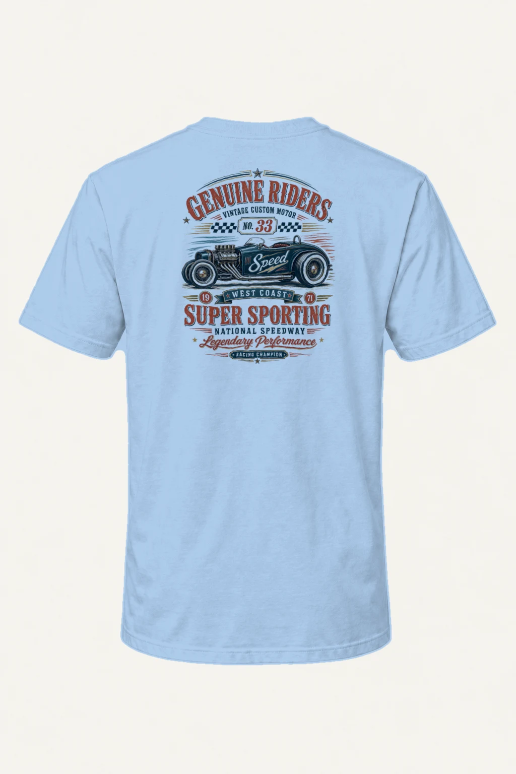 "Genuine Riders" Heavyweight Unisex Crewneck T-shirt | Gildan 5000