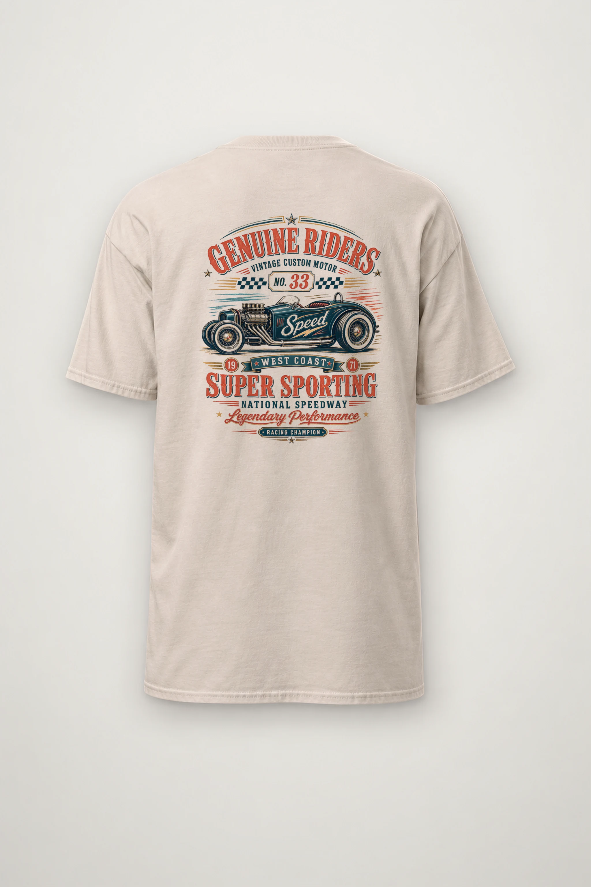 "Genuine Riders" Heavyweight Unisex Crewneck T-shirt